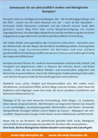 Unser Werteverständnis und Auftrag als Stadtrat